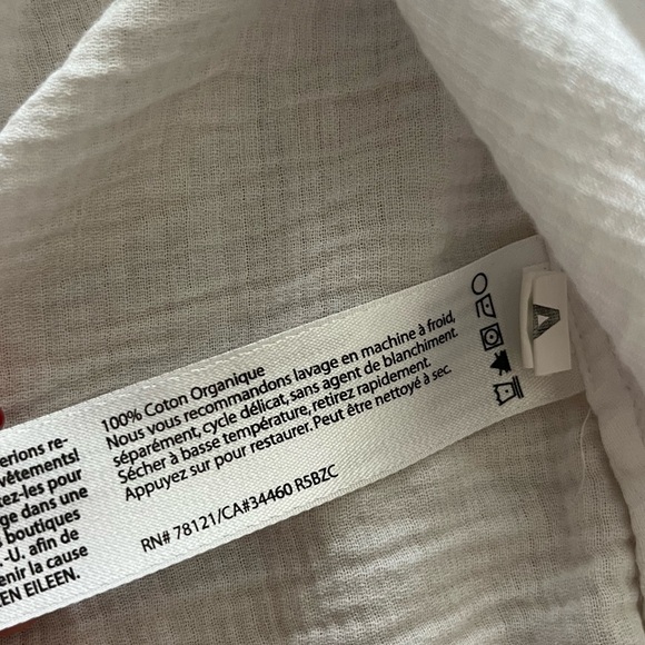 Eileen Fisher White Sleeveless Button-Down Tunic - Picture 2 of 9